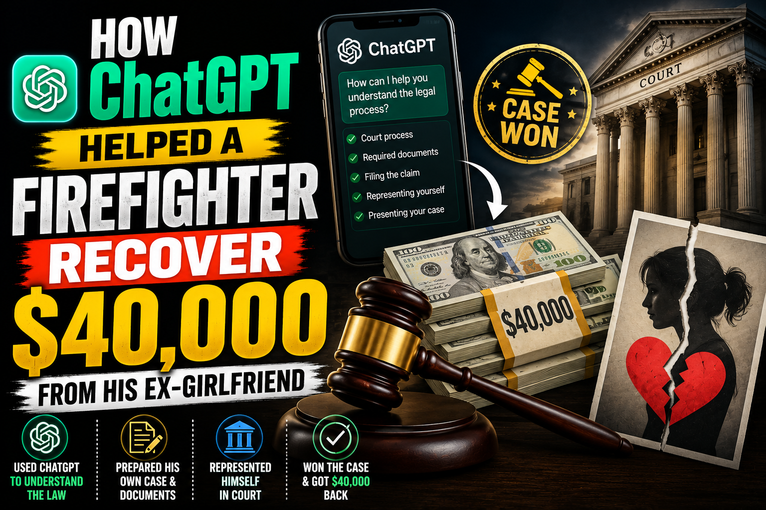 How ChatGPT Helped a Firefighter Recover $40,000 From His Ex-Girlfriend