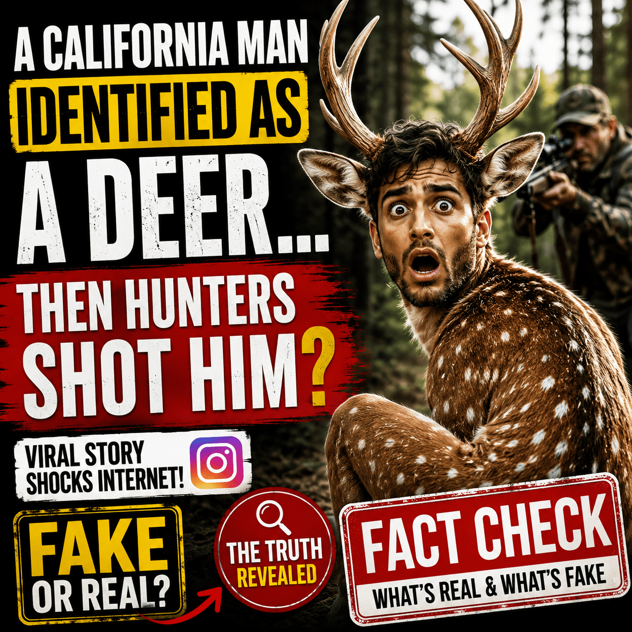 A California Man Identified as a Deer... Then Hunters Shot Him? Here's the Truth